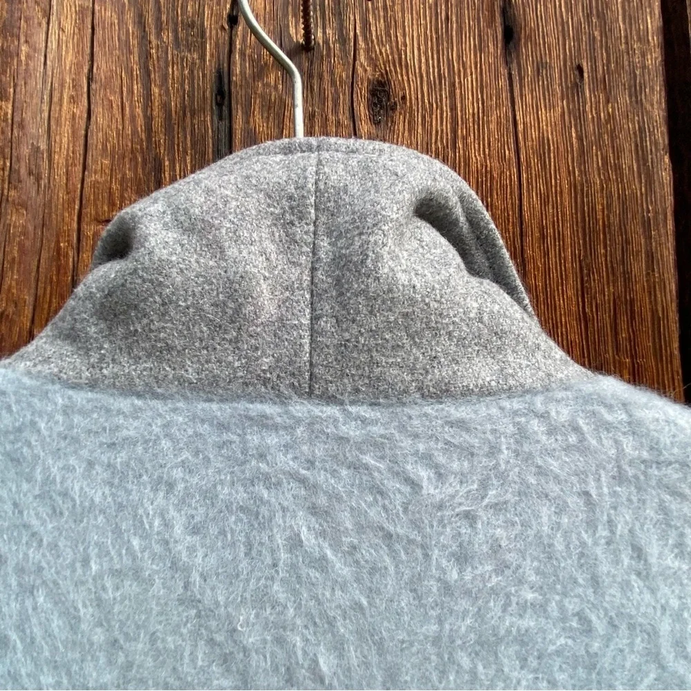 NWT Anthropologie Greylin Sky Blue and Grey Long Wool Coat with pockets size XS - Picture 4 of 12